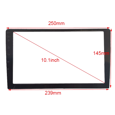 Защитное стекло (черное) для 10" дисплея 250х145х239