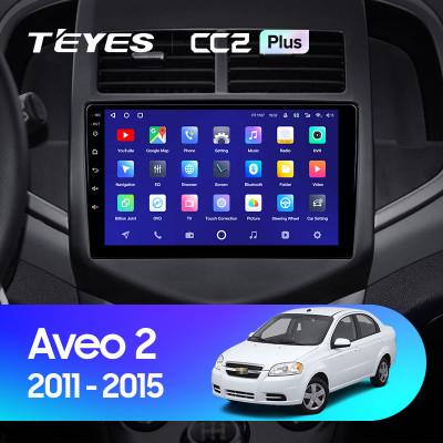 Штатная магнитола TEYES CC2 Plus 9.0" 3 Gb для Chevrolet Aveo 2011-2015 A