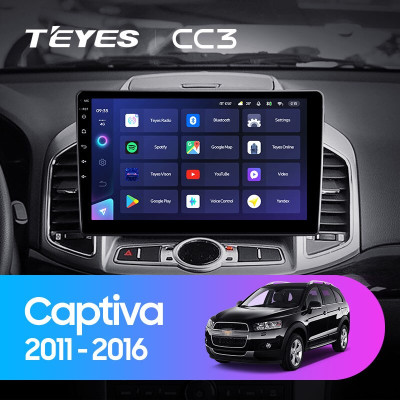 Штатная магнитола TEYES CC3 10.2" 6 Gb для Chevrolet Captiva 2011-2016