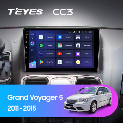 Штатная магнитола TEYES CC3 9.0" 6 Gb для Chrysler Voyager 2011-2015