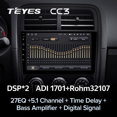 Штатная магнитола TEYES CC3 9.0" 6 Gb для Dodge Caliber 2009-2013