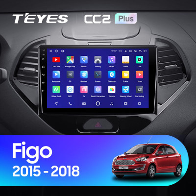 Штатная магнитола TEYES CC2 Plus 9.0" 3 Gb для Ford Figo 2015-2018 A