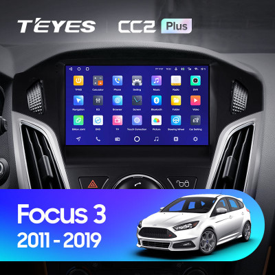 Штатная магнитола TEYES CC2 Plus 9.0" 3 Gb для Ford Focus 2011-2019 C