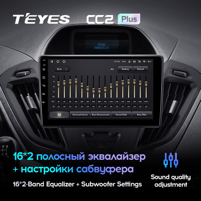 Штатная магнитола TEYES CC2 Plus 9.0" 4 Gb для Ford Tourneo Custom 2012-2021