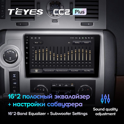 Штатная магнитола TEYES CC2 Plus 9.0" 3 Gb для Hummer H2 2003-2007