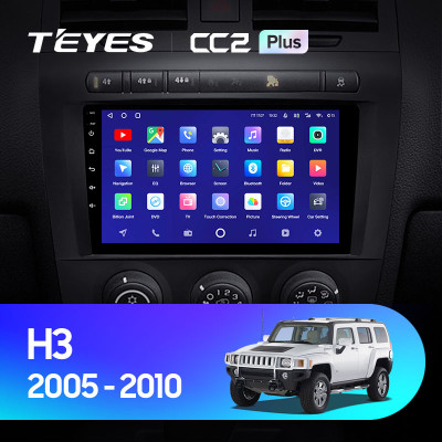 Штатная магнитола TEYES CC2 Plus 9.0" 3 Gb для Hummer H3 2005-2010