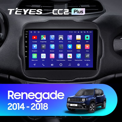 Штатная магнитола TEYES CC2 Plus 9.0" 3 Gb для Jeep Renegade 2014-2018