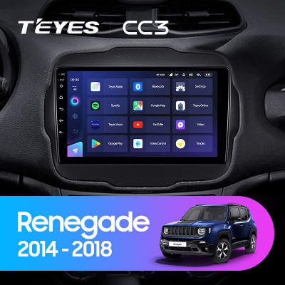 Штатная магнитола TEYES CC3 9.0" 3 Gb для Jeep Renegade 2014-2018