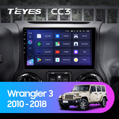 Штатная магнитола TEYES CC3 10.2" 4 Gb для Jeep Wrangler 2010-2017 A