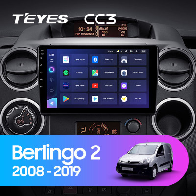 Штатная магнитола TEYES CC3 9.0" 6 Gb для Citroen Berlingo 2008-2019 B
