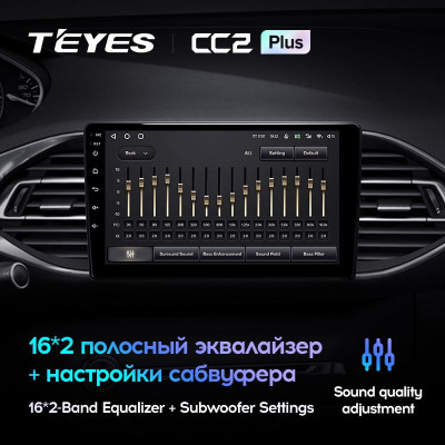 Штатная магнитола TEYES CC2 Plus 9.0" 3 Gb для Peugeot 308 2013-2017