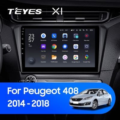 Штатная магнитола TEYES X1 10.2" 2 Gb для Peugeot 408 2014-2018