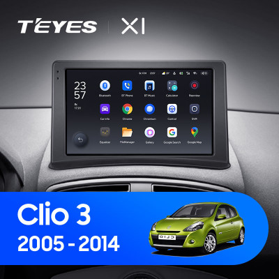 Штатная магнитола TEYES X1 9.0" 2 Gb для Renault Clio 2005-2014