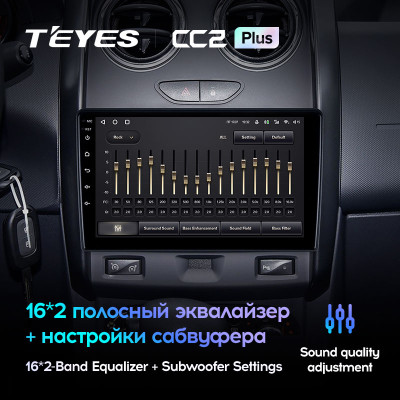 Штатная магнитола TEYES CC2 Plus 9.0" 3 Gb для Renault Duster 2015-2020 B
