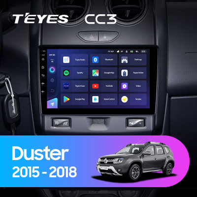 Штатная магнитола TEYES CC3 9.0" 6 Gb для Renault Duster 2015-2018 A