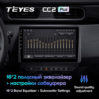 Штатная магнитола TEYES CC2 Plus 10.2" 4 Gb для Renault Duster 2019