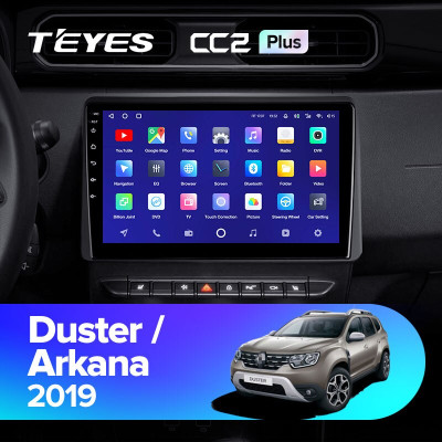Штатная магнитола TEYES CC2 Plus 10.2" 6 Gb для Renault Duster 2019