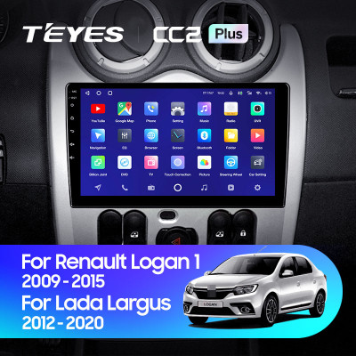Штатная магнитола TEYES CC2 Plus 9.0" 4 Gb для Renault Logan 2012-2019 B