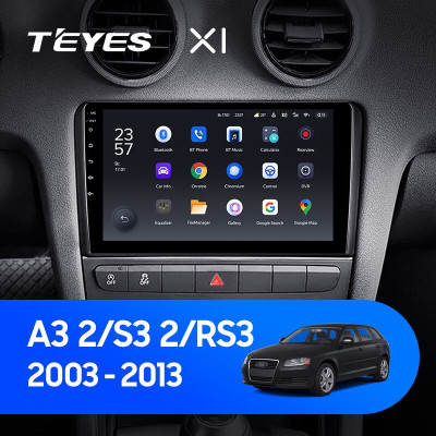 Штатная магнитола TEYES X1 9.0" 2 Gb для Audi A3 2003-2013