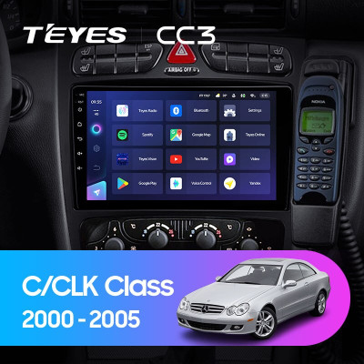 Штатная магнитола TEYES CC3 9.0" 4 Gb для Mercedes Benz C-Класс 2000-2005