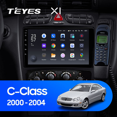 Штатная магнитола TEYES X1 9.0" 2 Gb для Mercedes Benz C-Класс 2000-2005