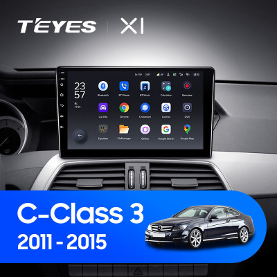 Штатная магнитола TEYES X1 9.0" 2 Gb для Mercedes Benz C-Класс 2011-2015