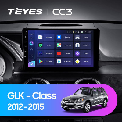 Штатная магнитола TEYES CC3 9.0" 4 Gb для Mercedes Benz GLK-Класс 2012-2015
