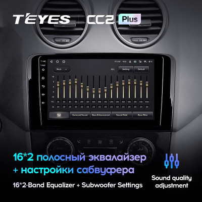 Штатная магнитола TEYES CC2 Plus 9.0" 6 Gb для Mercedes Benz M-Класс 2005-2009 B