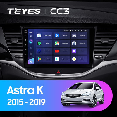 Штатная магнитола TEYES CC3 9.0" 6 Gb для Opel Astra 2015-2019