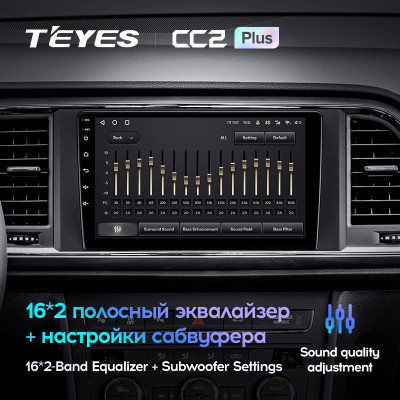 Штатная магнитола TEYES CC2 Plus 9.0" 3 Gb для SEAT Ateca 2016-2021