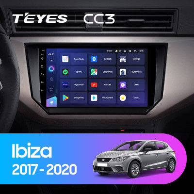 Штатная магнитола TEYES CC3 9.0" 6 Gb для SEAT Ibiza 2017-2020