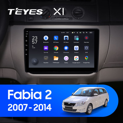 Штатная магнитола TEYES X1 10.2" 2 Gb для Skoda Fabia 2007-2014