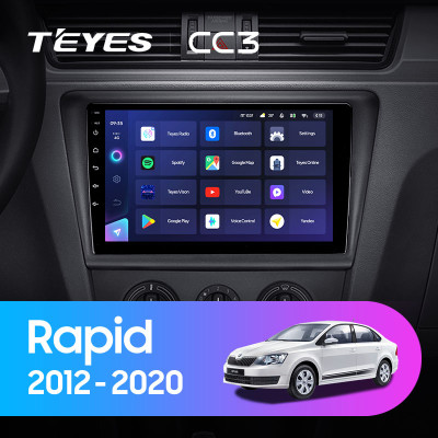 Штатная магнитола TEYES CC3 9.0" 6 Gb для Skoda Rapid 2012-2020 A