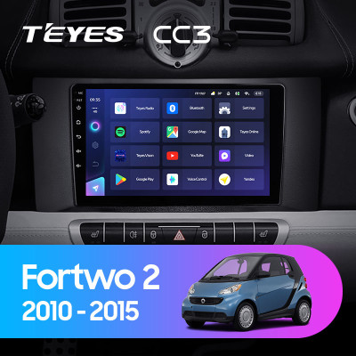 Штатная магнитола TEYES CC3 9.0" 6 Gb для Smart Fortwo 2010-2015