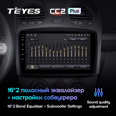 Штатная магнитола TEYES CC2 Plus 9.0" 4 Gb для Volkswagen Beetle 2002-2011
