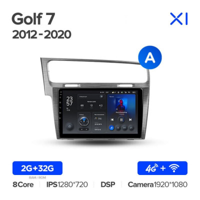 Штатная магнитола TEYES X1 10.2" 2 Gb для Volkswagen Golf 2014-2018 C