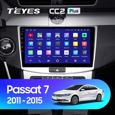 Штатная магнитола TEYES CC2 Plus 10.2" 4 Gb для Volkswagen Passat 2010-2015