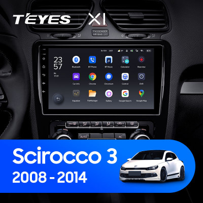 Штатная магнитола TEYES X1 9.0" 2 Gb для Volkswagen Scirocco 2008-2014 A