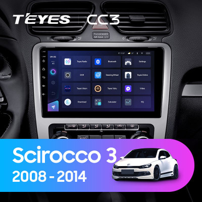 Штатная магнитола TEYES CC3 9.0" 3 Gb для Volkswagen Scirocco 2009-2014 A