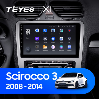 Штатная магнитола TEYES X1 9.0" 2 Gb для Volkswagen Scirocco 2009-2014 A