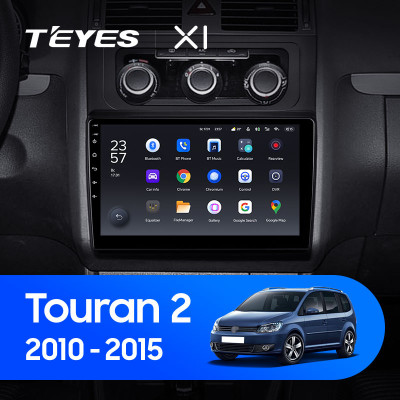 Штатная магнитола TEYES X1 10.2" 2 Gb для Volkswagen Touran 2010-2015