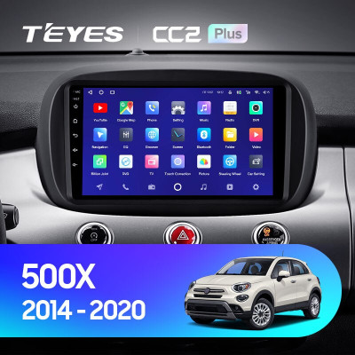 Штатная магнитола TEYES CC2 Plus 9.0" 6 Gb для Fiat 500 2014-2020