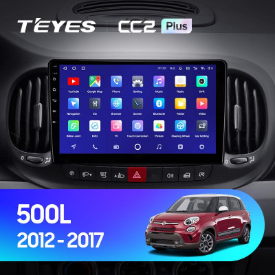 Штатная магнитола TEYES CC2 Plus 10.2" 4 Gb для Fiat 500L 2012-2017