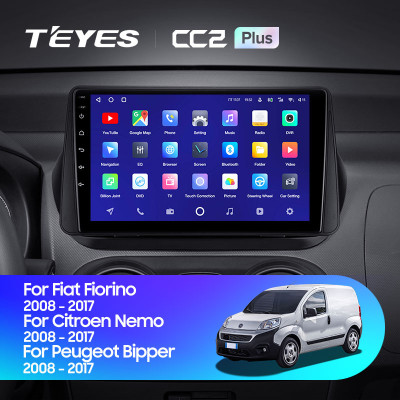 Штатная магнитола TEYES CC2 Plus 9.0" 3 Gb для Fiat Fiorino 2008-2017