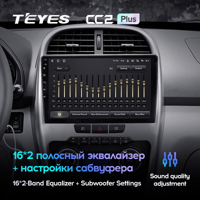 Штатная магнитола TEYES CC2 Plus 10.2" 4 Gb для Chery Tiggo 3 2014-2015 A