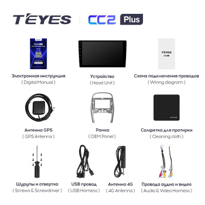 Штатная магнитола TEYES CC2 Plus 10.2" 3 Gb для Chery Tiggo 3 2014-2015 A