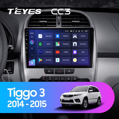 Штатная магнитола TEYES CC3 10.2" 6 Gb для Chery Tiggo 3 2014-2015 A