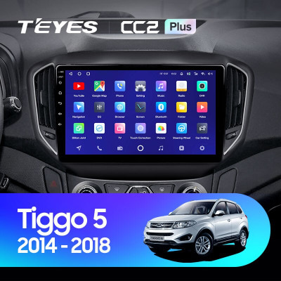Штатная магнитола TEYES CC2 Plus 10.2" 3 Gb для Chery Tiggo 5 2014-2018