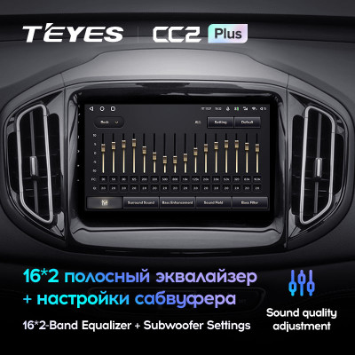 Штатная магнитола TEYES CC2 Plus 9.0" 3 Gb для Chery Tiggo 7 2016-2020 A