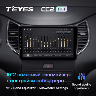 Штатная магнитола TEYES CC2 Plus 9.0" 4 Gb для FAW Besturn B50 2013-2016